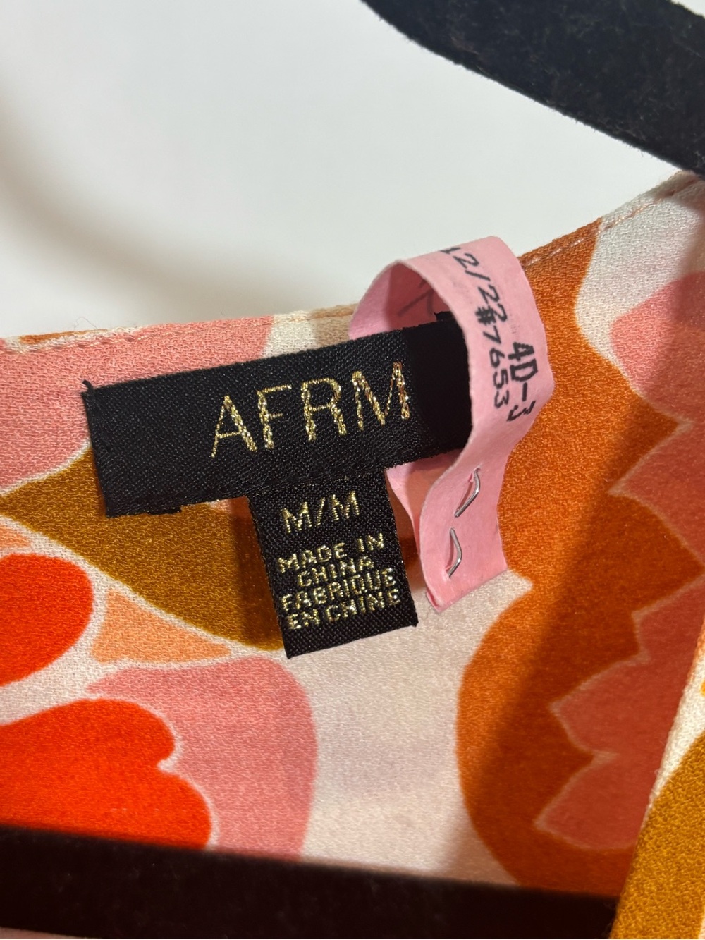 AFRM Shilo Pink & Orange Floral V-Neck Maxi Dress with Open Back SZ M - Picture 9 of 11